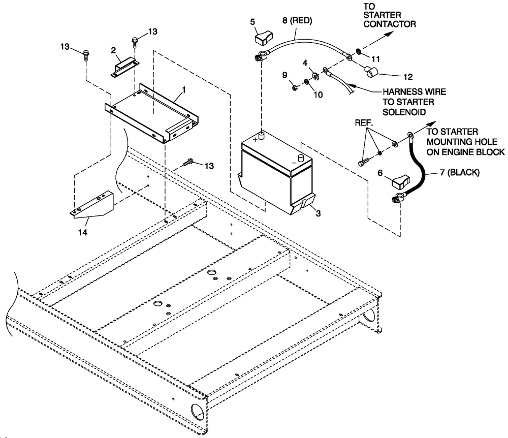 Battery 5.4l Cpl Diagram and Parts List for BT10054ANSN (4106V20159)(2006) Generac Generator