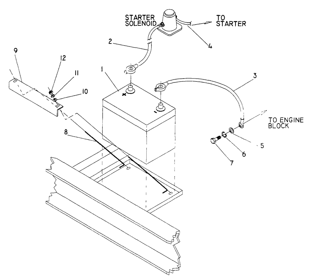 Battery Group Diagram and Parts List for 0611-4  Generac Generator