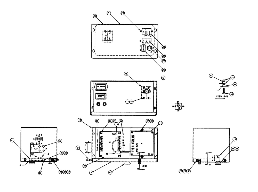 Control Panel Diagram and Parts List for 9055-1  Generac Generator