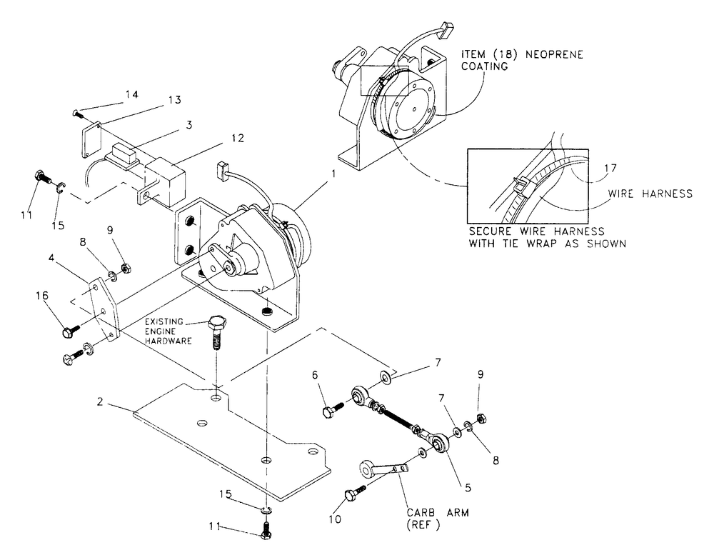 Electronic Governor Diagram and Parts List for 0756-0  Generac Generator