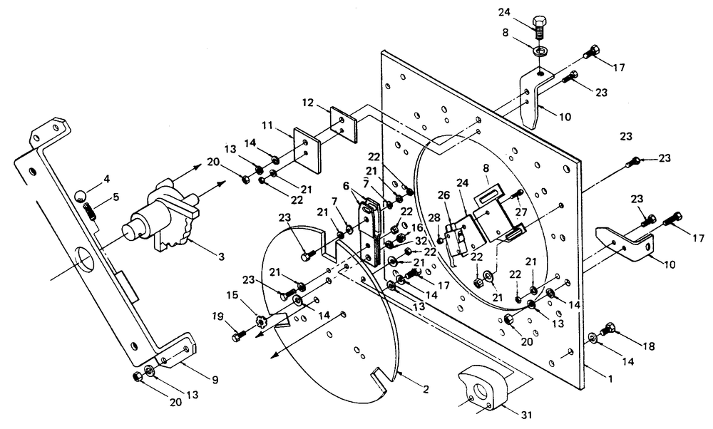 3-Phase Switch Diagram and Parts List for 8338-0  Generac Welder
