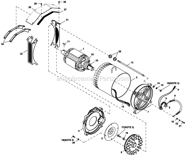 Ev Altcomprt G2.4l C2 Diagram and Parts List for RG03824KNAX (9610470)(2015) Generac Generator