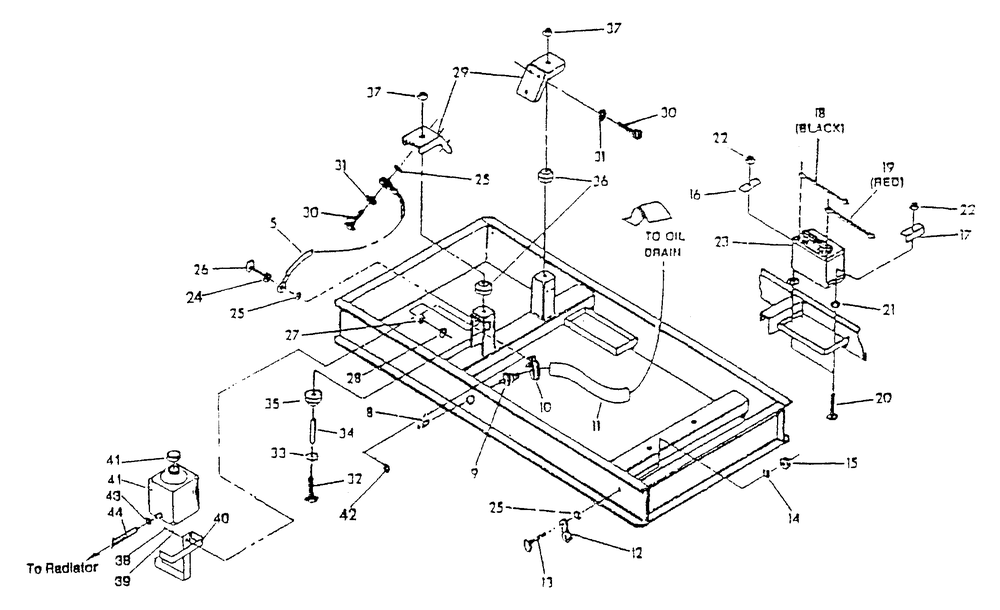 Mounting Base Diagram and Parts List for 4081-0  Generac Generator