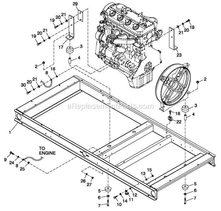 Ev Mtg Base 2.4l C2 Diagram and Parts List for ST06024JNSN (5509896)(2009) Generac Generator