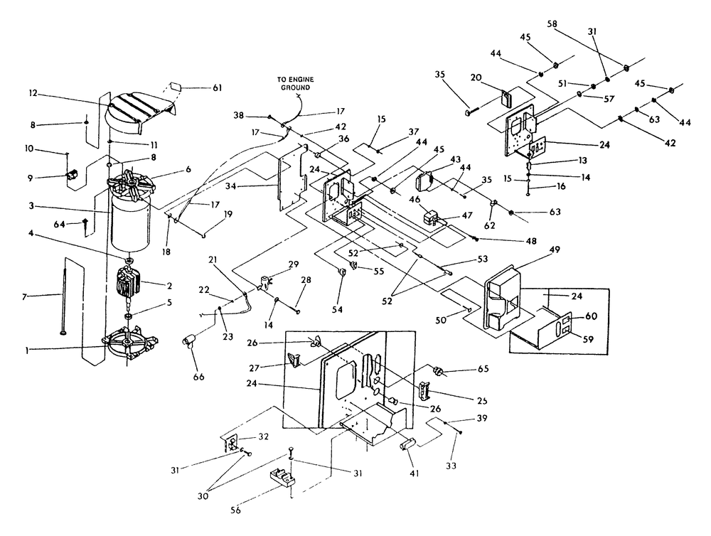 Alternator And Panel Diagram and Parts List for 9600-3  Generac Generator