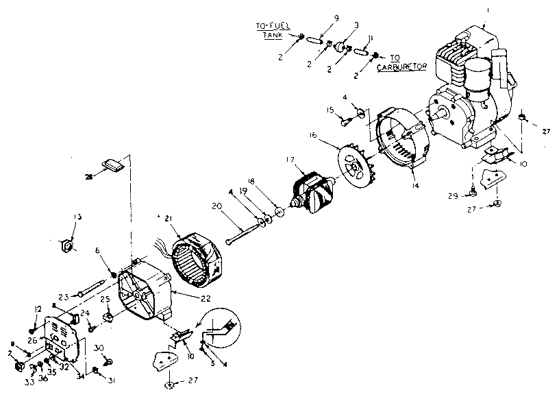 Generator 9158-0 Diagram and Parts List for 9158-0  Generac Generator