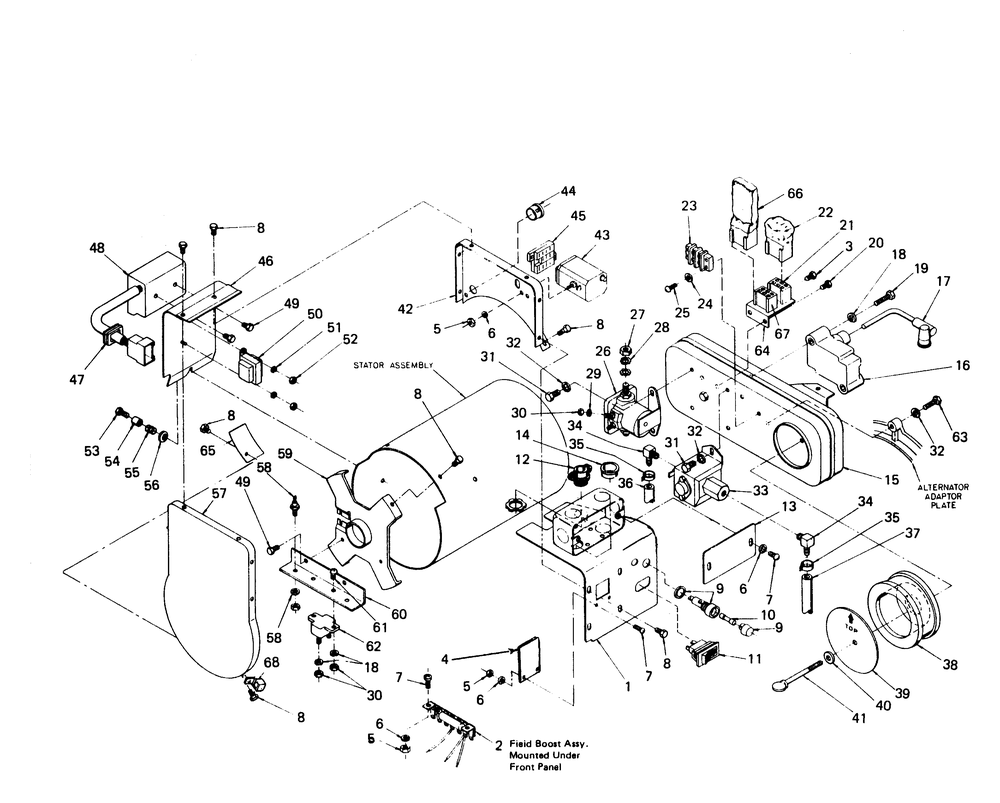 Panel And Air Chamber Diagram and Parts List for 8209-2  Generac Generator