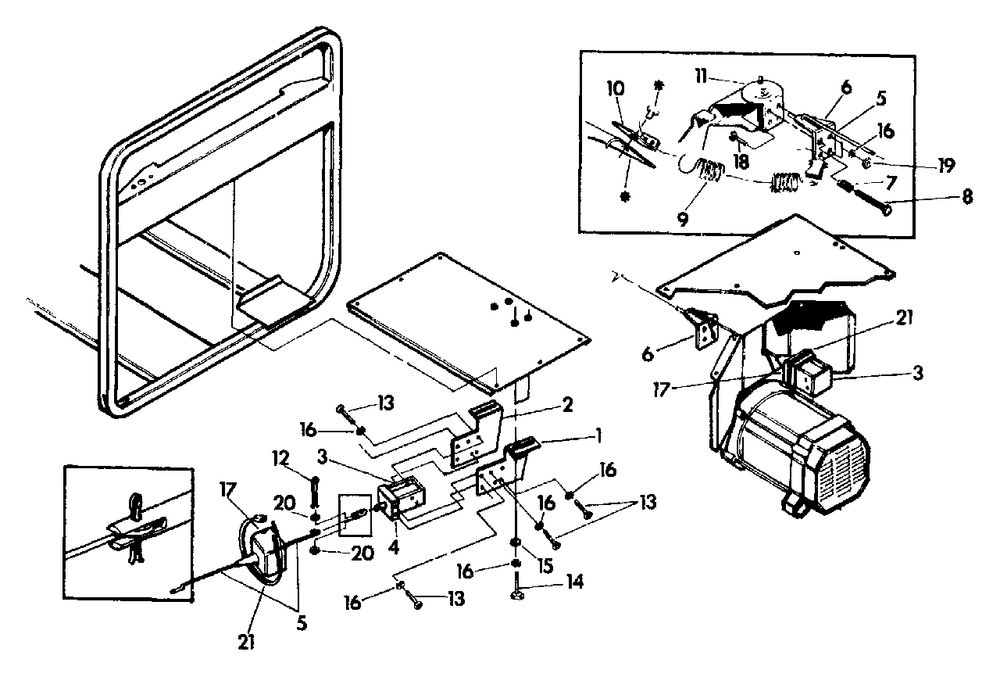 Idle Control Diagram and Parts List for C8000 (5563-1)(5563-1) Generac Generator