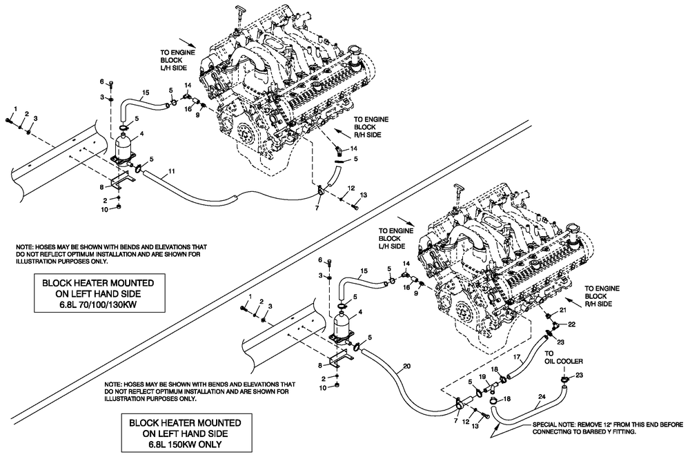 Block Heater 6.8l C5 Diagram and Parts List for QT07068ANANA (5217447)(2008) Generac Generator