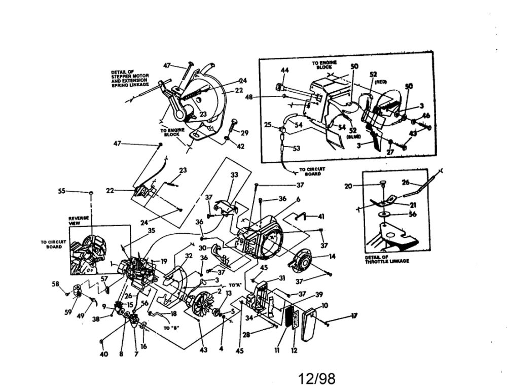 Generac Engine Diagram and Parts List for EHC009831  Generac Engine
