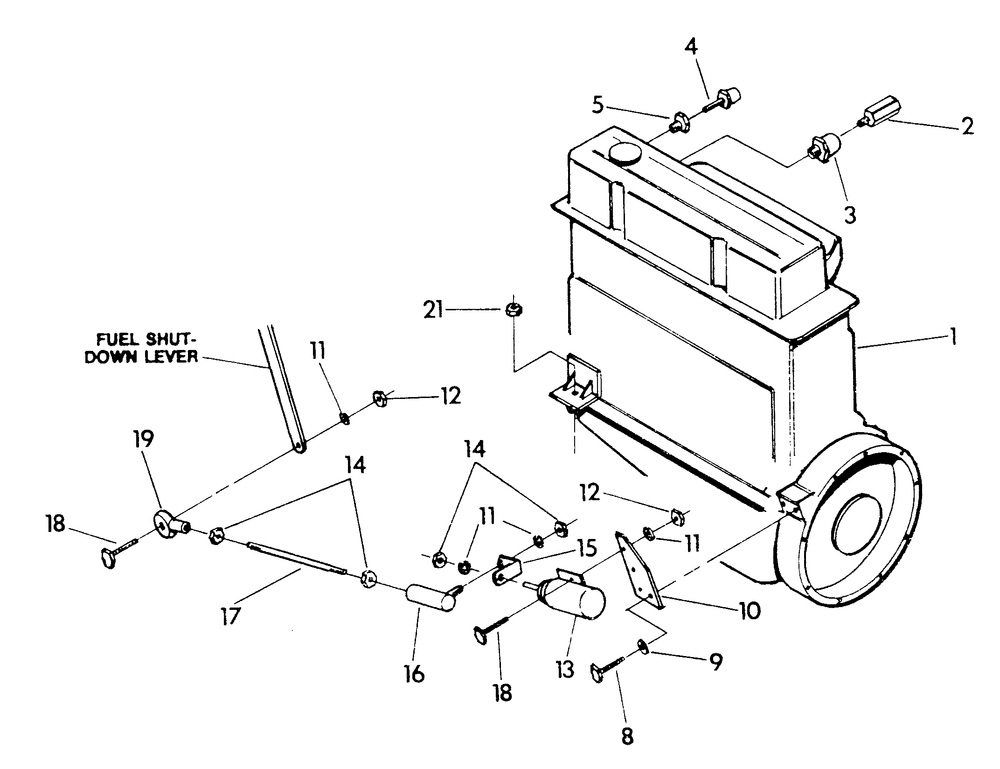 Turbocharged Engine Common Parts Diagram and Parts List for 9336-3  Generac Generator