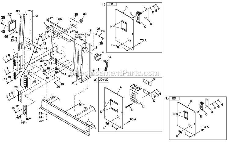 Cpl C5 H Control Cb Connection (3) Diagram and Parts List for QT08054JNSNA (6130357)(2010) Generac Generator