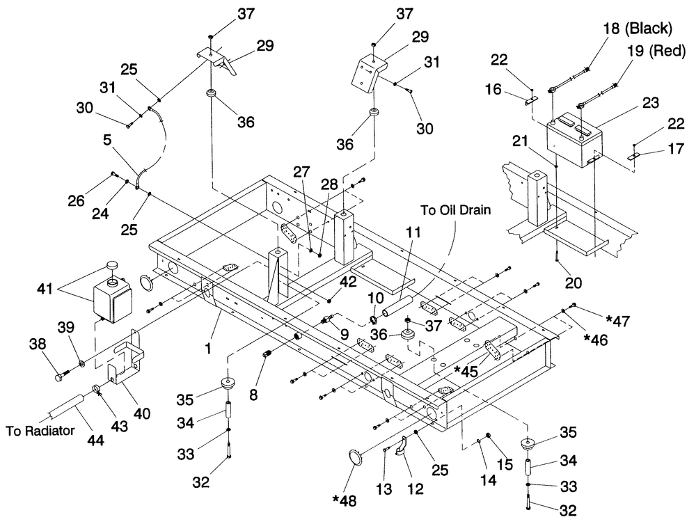Base Diagram and Parts List for 4345-0  Generac Generator