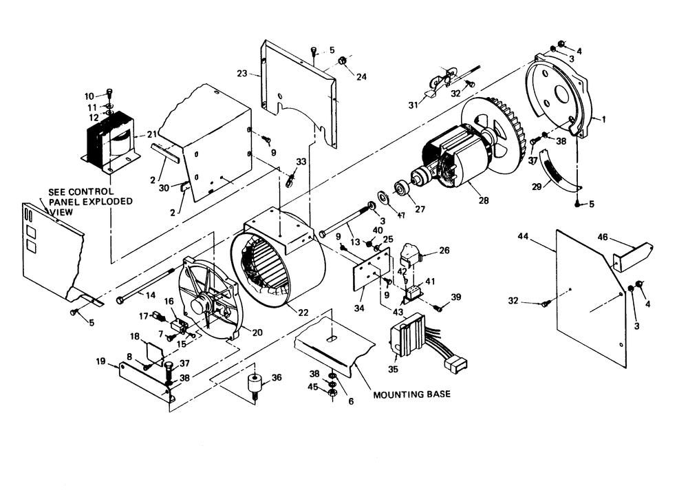 Alternator Assembly Diagram and Parts List for 6959-1  Generac Welder