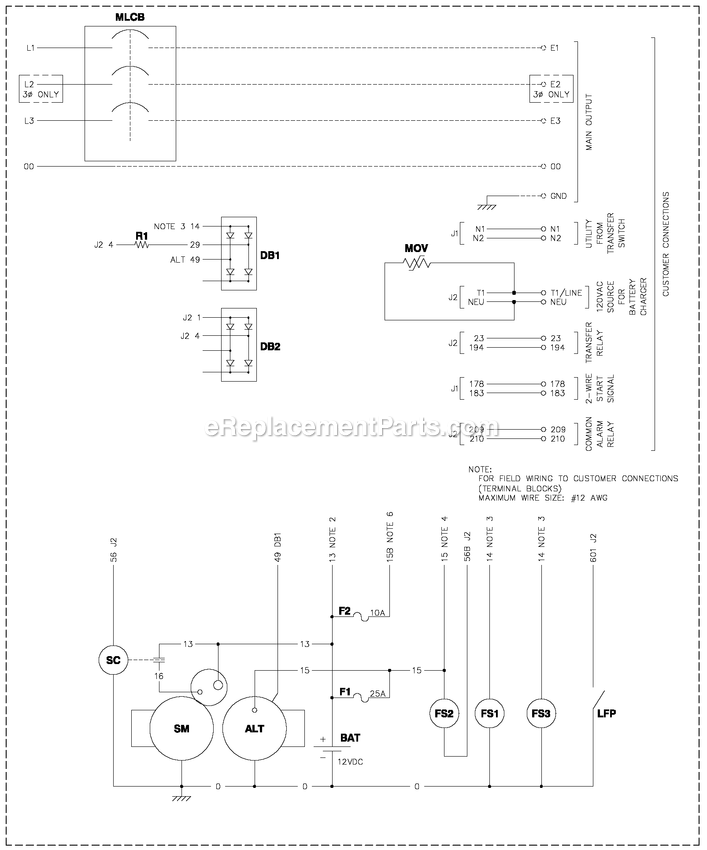 Ev Enclosure C5 Emission Diagram and Parts List for HT08054JNAX (3000089944)(2016) Generac Generator