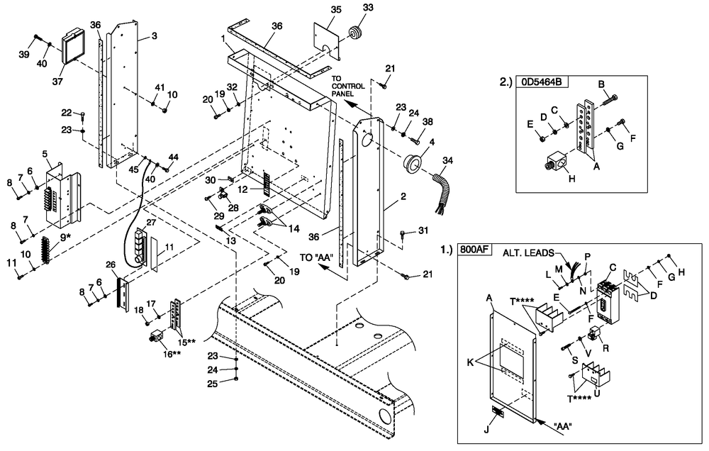 Ev Cpl C5 H Control 800af Diagram and Parts List for QT10068ANSNA (4526619 - 4800353)(2007) Generac Generator