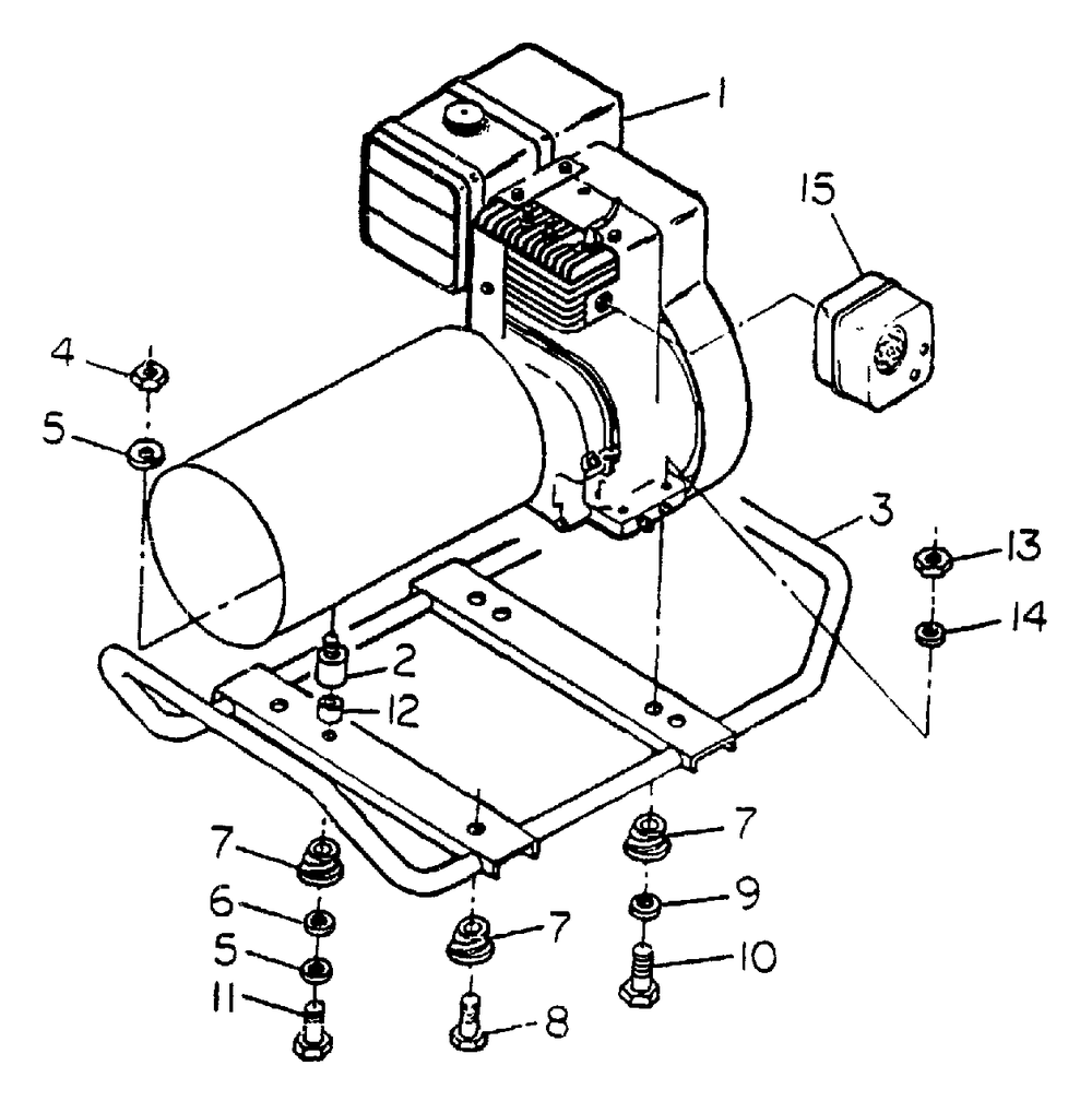 Cradle No. 68765 Diagram and Parts List for S5000T (8872-0)(8872-0) Generac Generator
