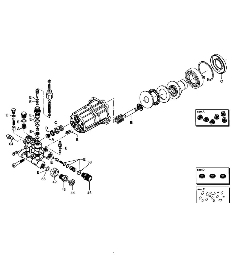 Pump Diagram and Parts List for 006023-0  Generac Pressure Washer