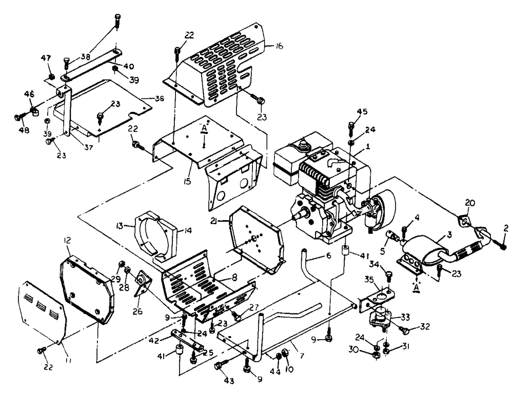 Sheet Metal No. 68373 - Electric Start Diagram and Parts List for G4050 (8752-2)(8752-2) Generac Generator