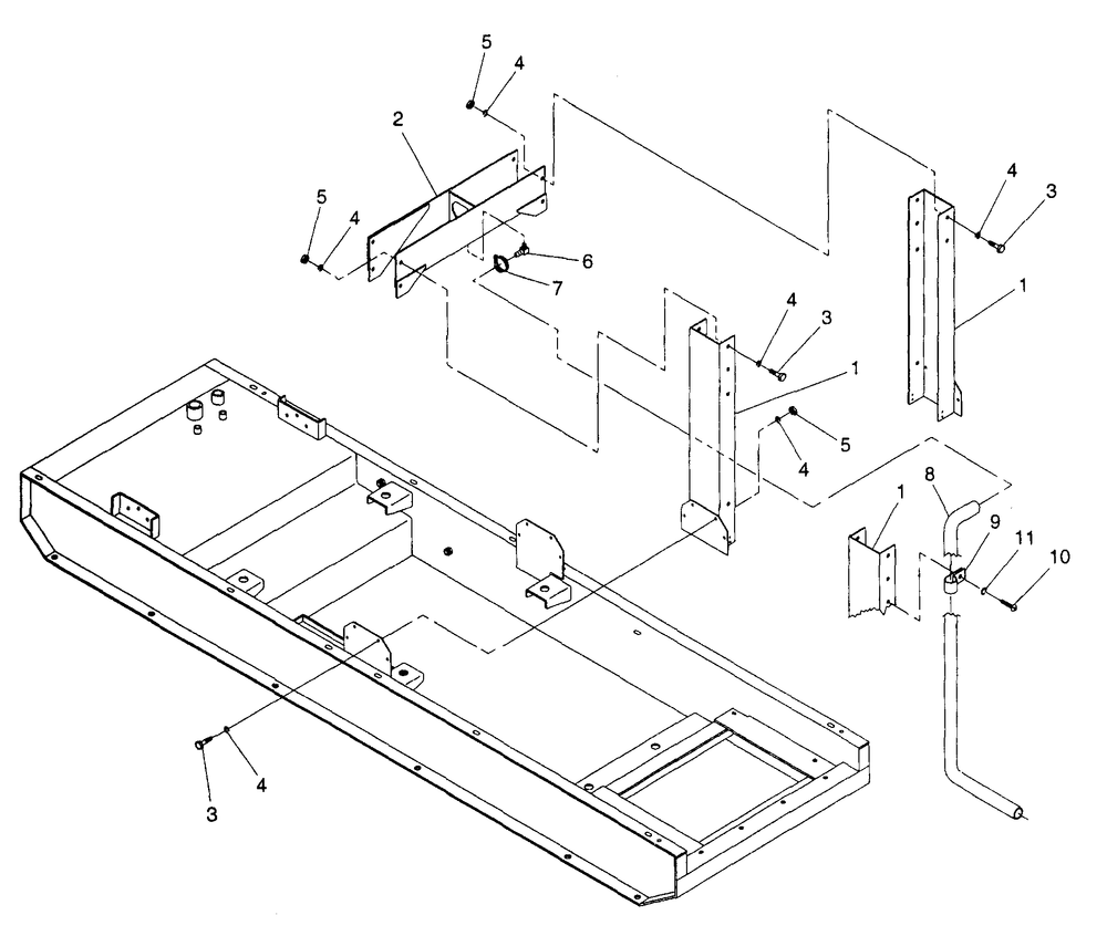 Center Lift Diagram and Parts List for 4364-1  Generac Generator