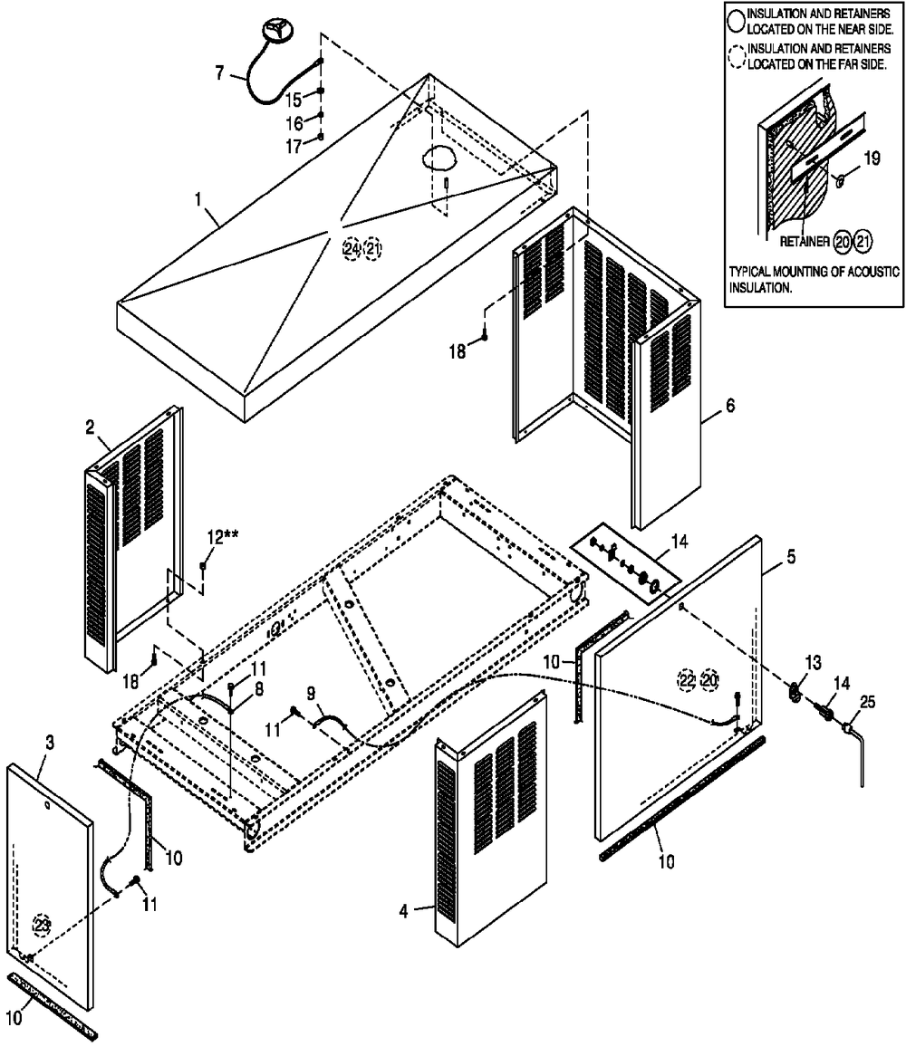 Enclosure C1 Cpl Diagram and Parts List for ST02016ANAN (4661517 - 4690840)(2007) Generac Generator