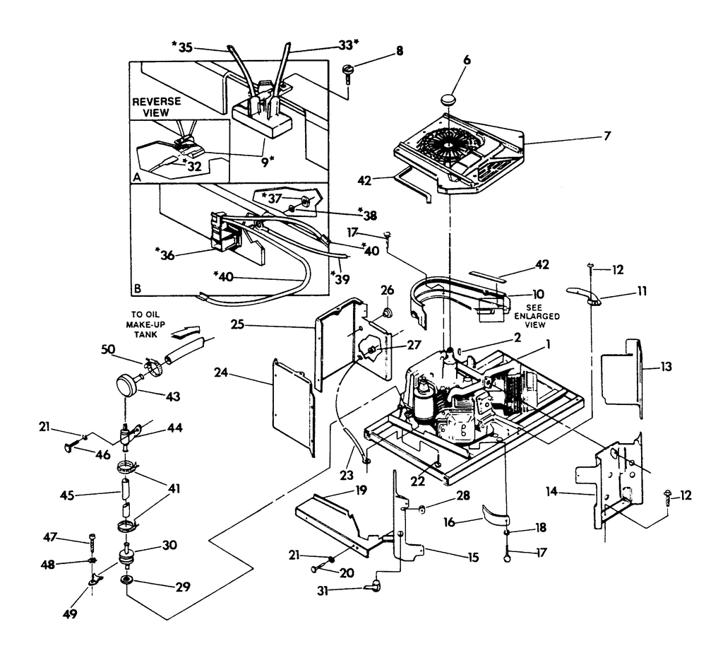 Engine Enclosure Diagram and Parts List for 9067-8  Generac Generator