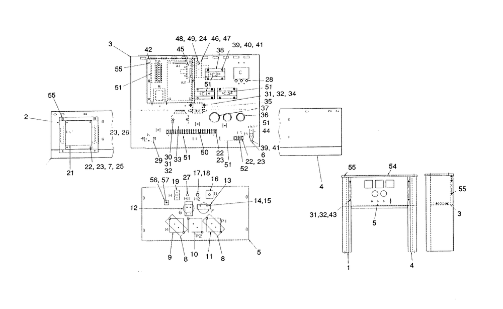 Control Console Diagram and Parts List for 9112-0  Generac Generator