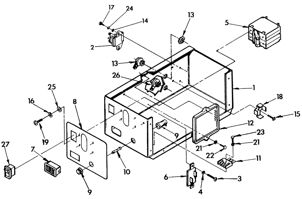 Control Panel Diagram and Parts List for 0863-0  Generac Generator