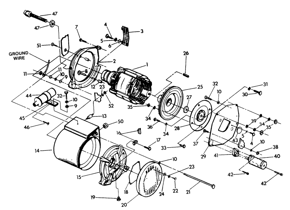 Generator Diagram and Parts List for 9382-0  Generac Generator