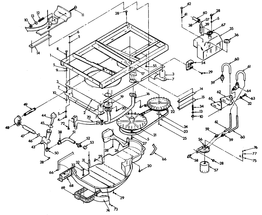 Base And Pulleys Diagram and Parts List for 9067-1  Generac Generator