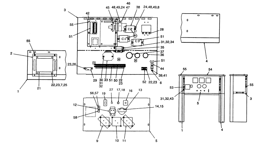 Control Panel Diagram and Parts List for 9112-7  Generac Generator