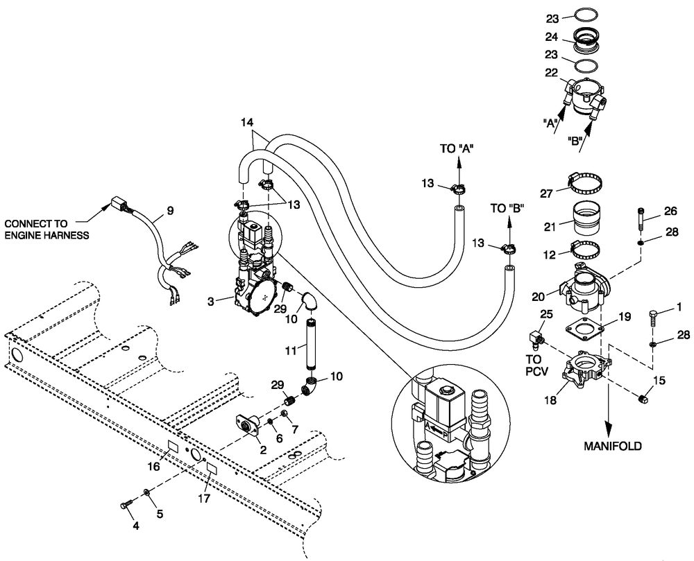Fuel Nat.Gas And Lp Vapor Diagram and Parts List for QT05554AVNNA (5667087 - 5693557)(2009) Generac Generator