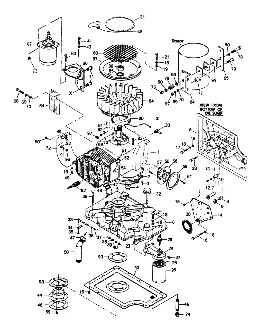 Engine Parts Diagram and Parts List for 6217-8  Generac Generator