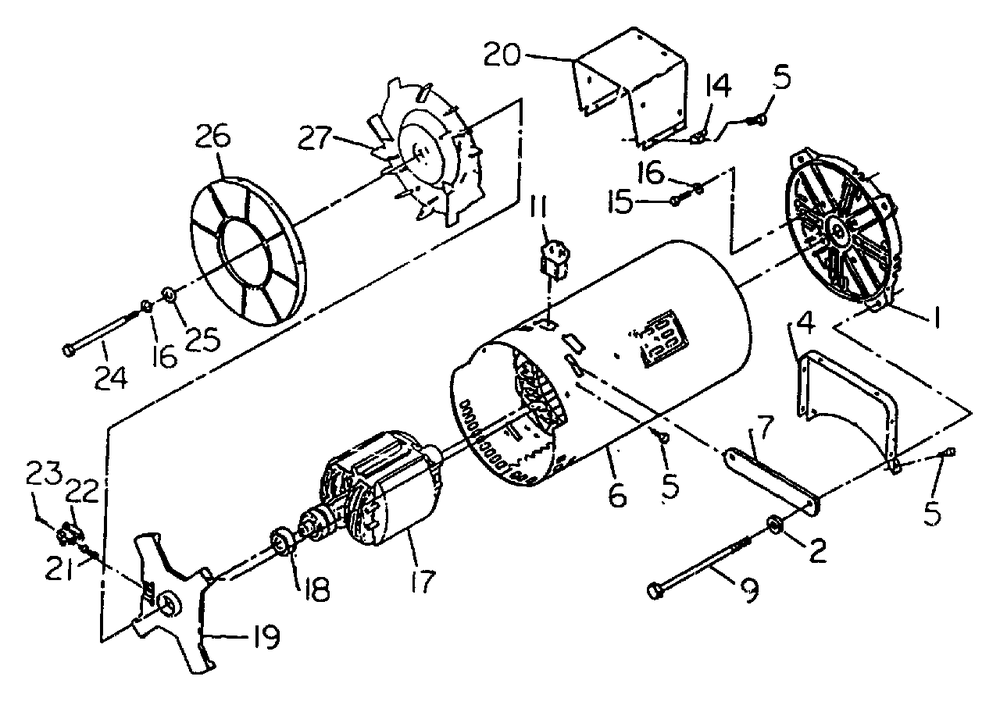 Ac Generator Diagram and Parts List for S1500 (8839-1)(8839-1) Generac Generator