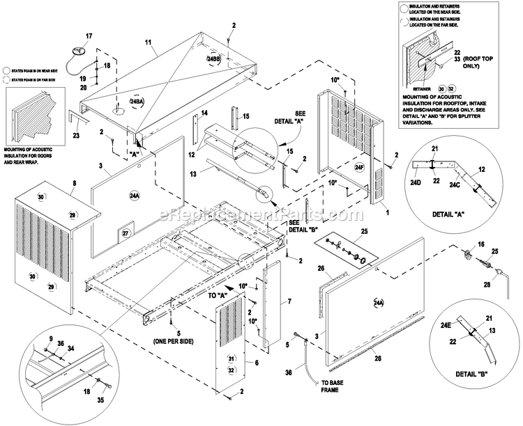 Ev Enclosure C2 (1) Diagram and Parts List for ST03542GNAN (4950838)(2008) Generac Generator