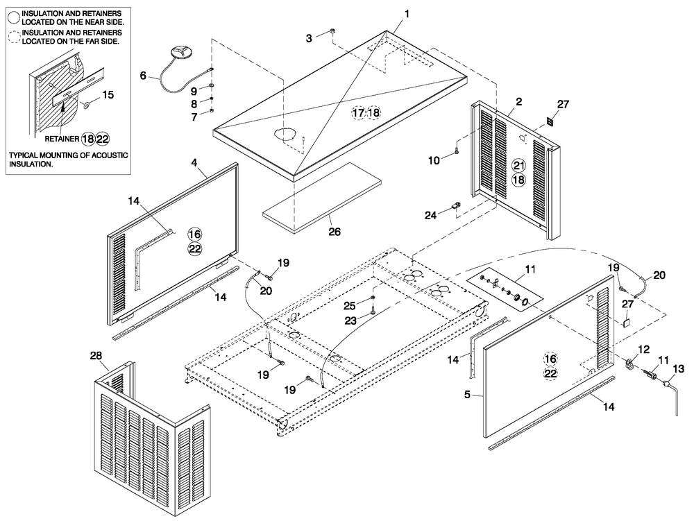 Enclosure C1 Cpl Diagram and Parts List for QT02724ANAN (5041854 - 5046648)(2008) Generac Generator