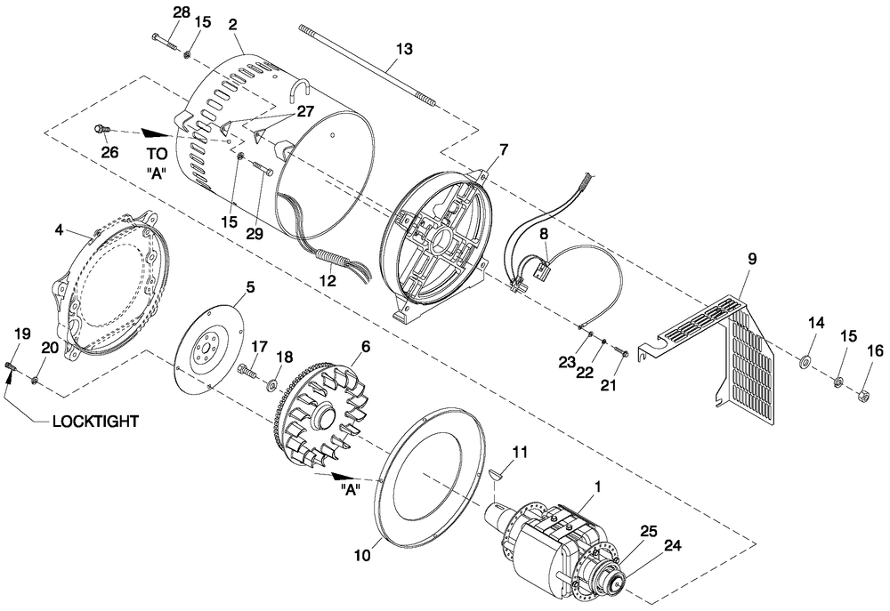 Cpl Alternator Direct Excitation Diagram and Parts List for BT06030AVSN (4107V24954 - 5207V25933)(2007) Generac Generator