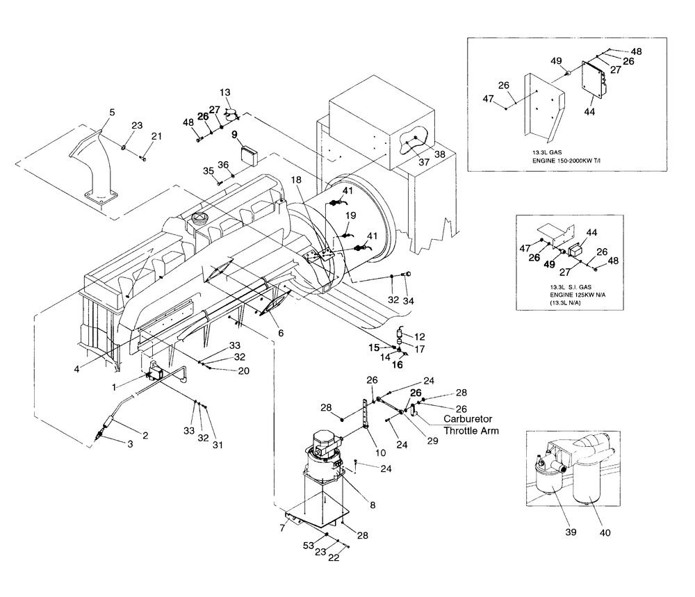 Engine Parts - Drawing 1 Diagram and Parts List for 4589-0  Generac Generator