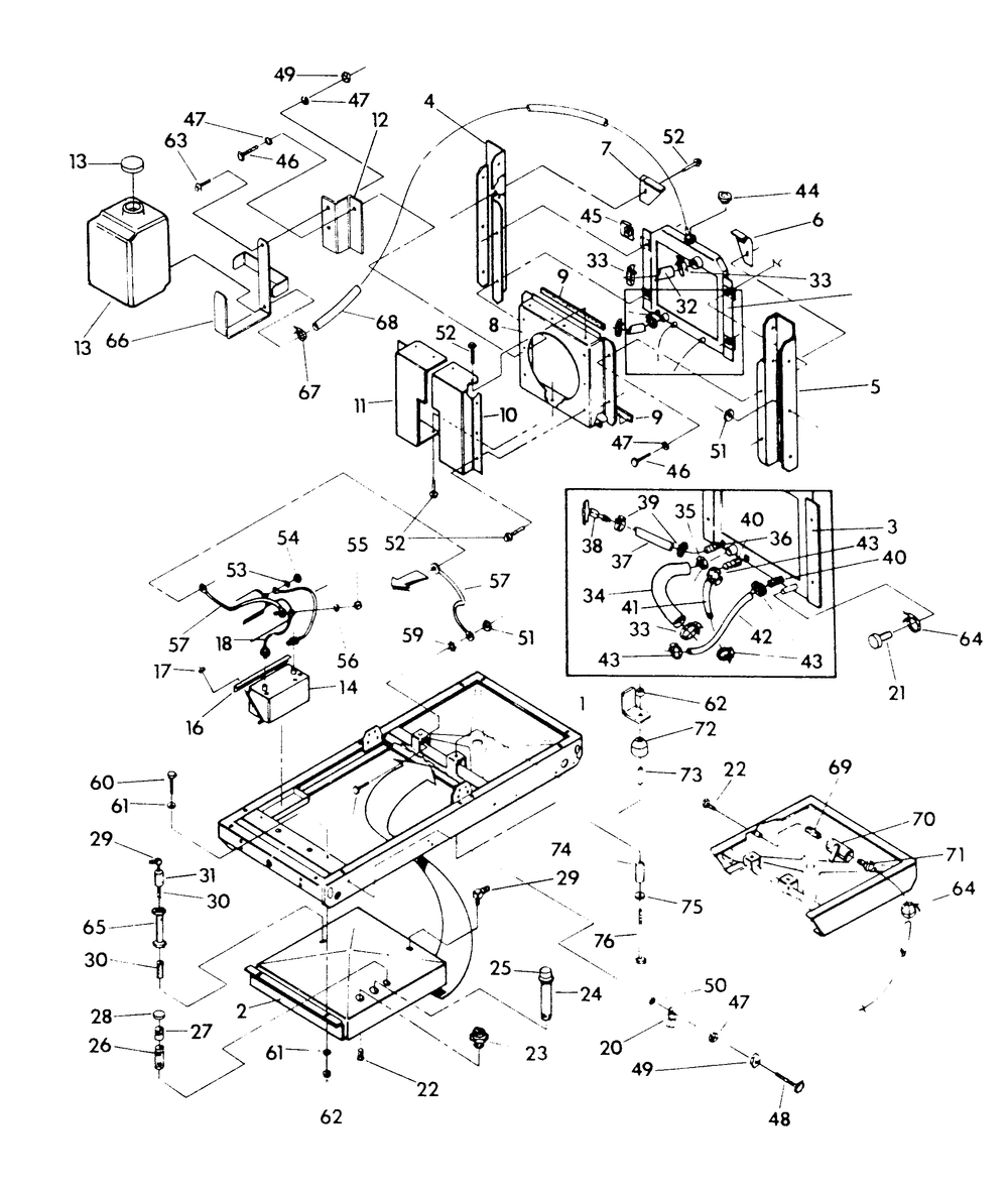 Mounting Base Diagram and Parts List for 9134-7  Generac Generator