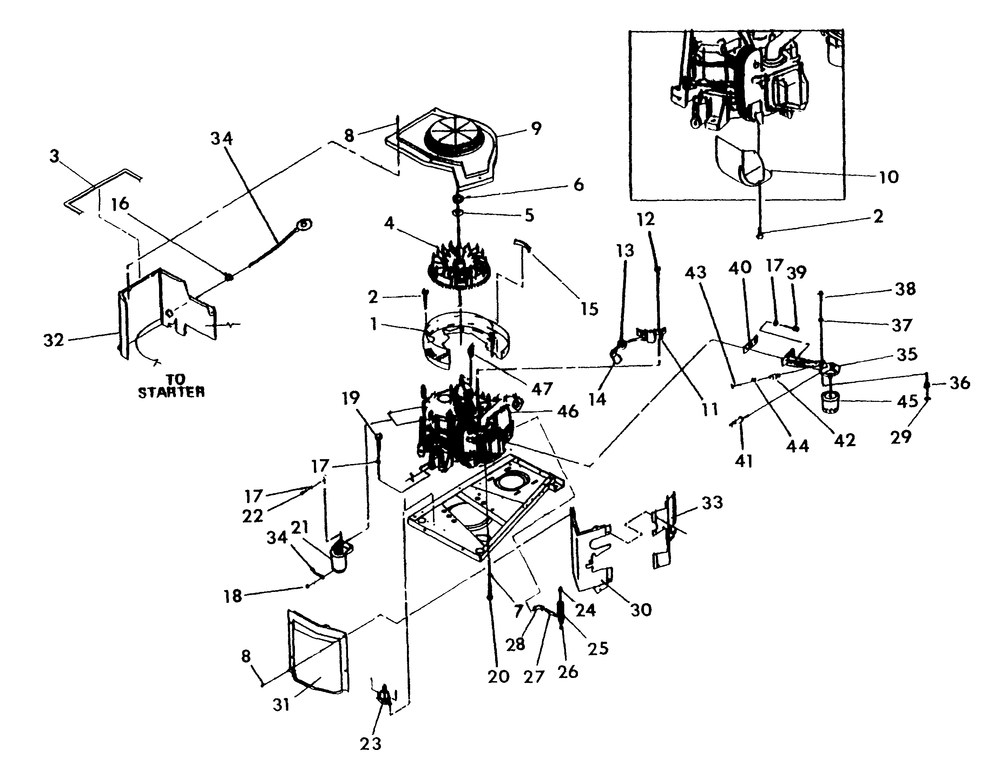 Sheet Metal Diagram and Parts List for 0862-1  Generac Generator