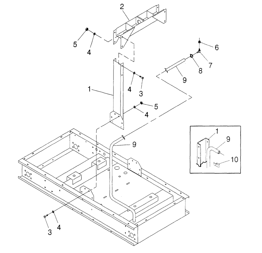 Center Lift Diagram and Parts List for 4058-0  Generac Generator