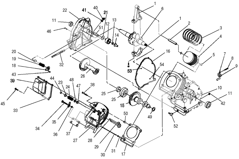 Engine 2 Diagram and Parts List for 0047600 (3639392 - 37288867)(2014) Generac Generator