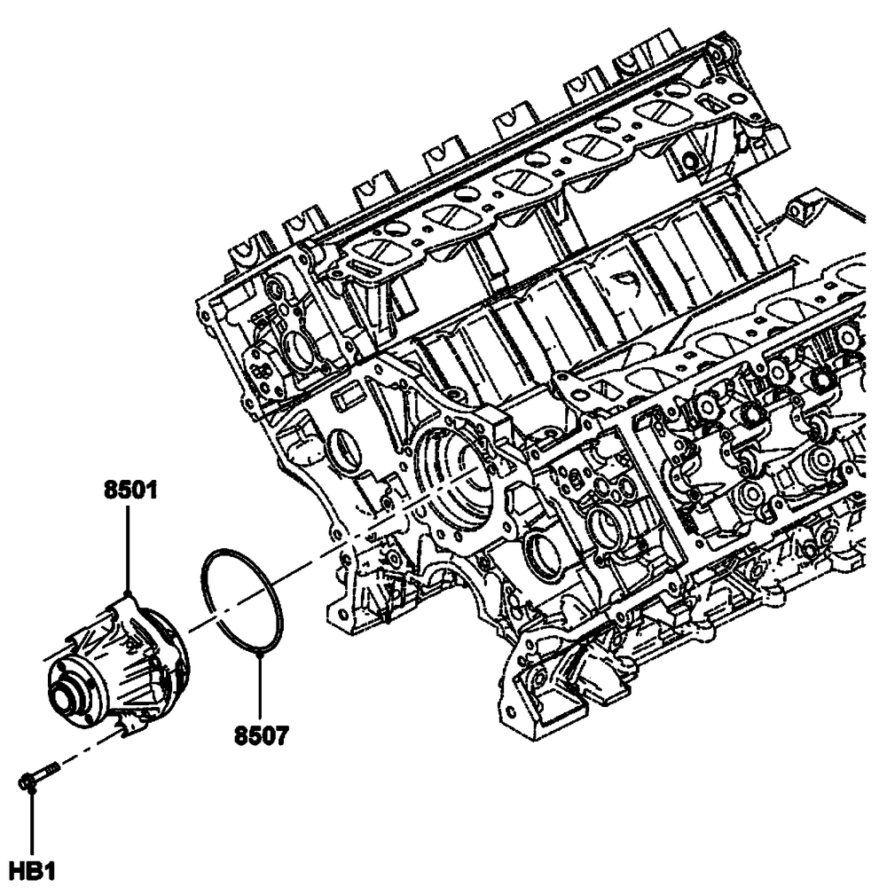 Gas Engine Water Pump Diagram and Parts List for ET07068ANAN (5713896 - 5713897)(2009) Generac Generator