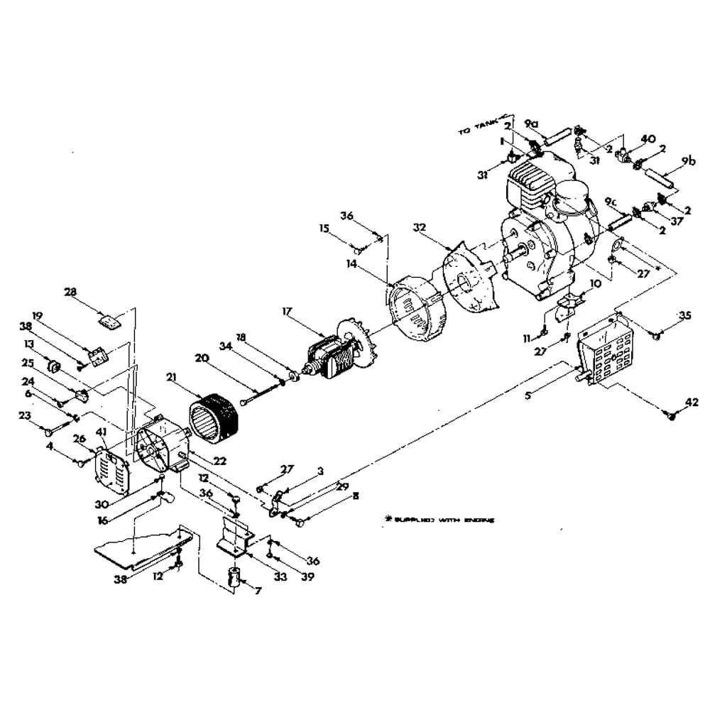 Generator Diagram and Parts List for 8969-2  Generac Generator