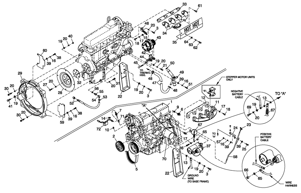 Engine Common Parts 2.5l Diagram and Parts List for 0052150 (4005V04485)(2005) Generac Generator