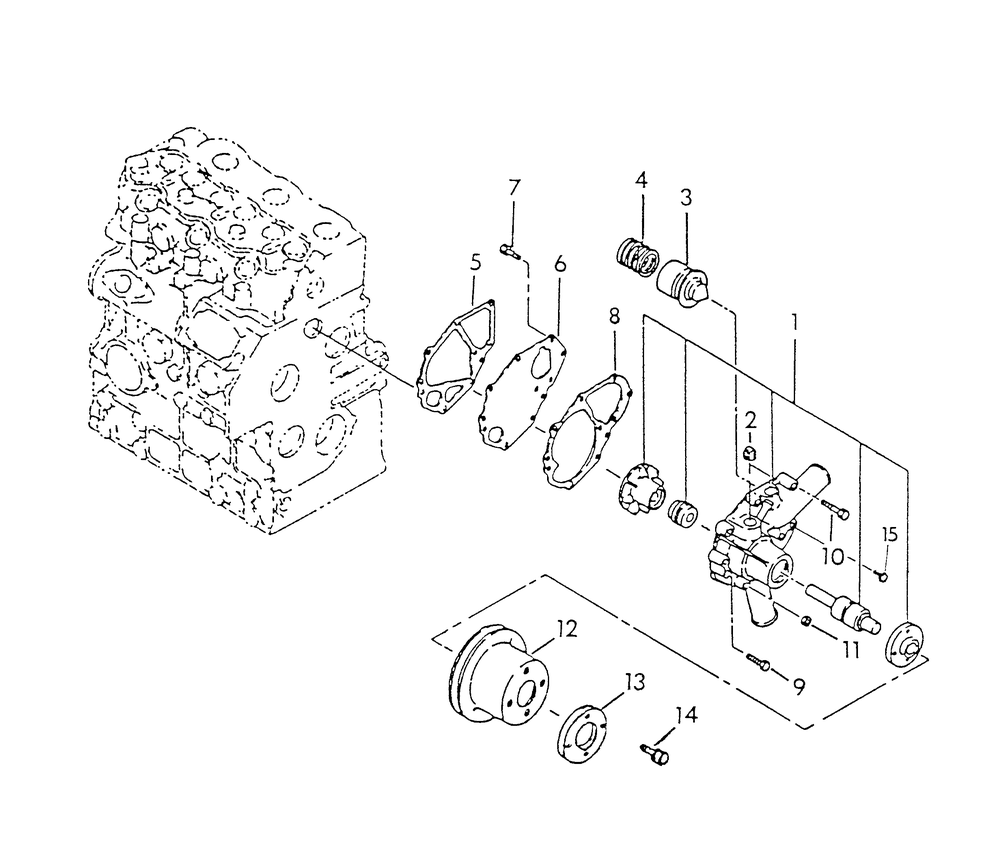 Water Pump Diagram and Parts List for 9422-0  Generac Generator