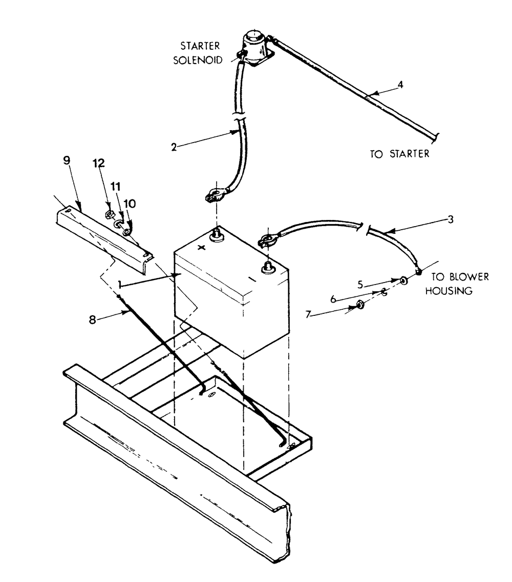 Battery Diagram and Parts List for 9112-6  Generac Generator