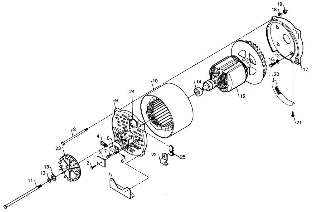 Alternator Diagram and Parts List for 8338-1  Generac Welder