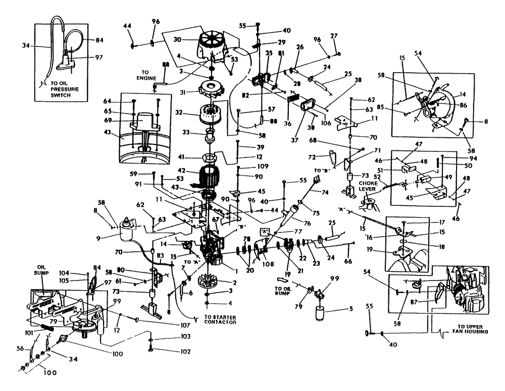 Generator Diagram and Parts List for 0661-4  Generac Generator