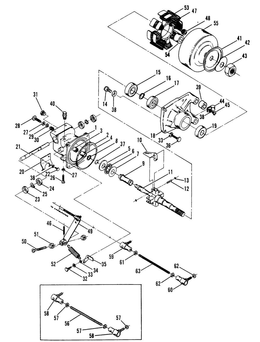Engine Governor (Part 1) Diagram and Parts List for 8947-1  Generac Generator